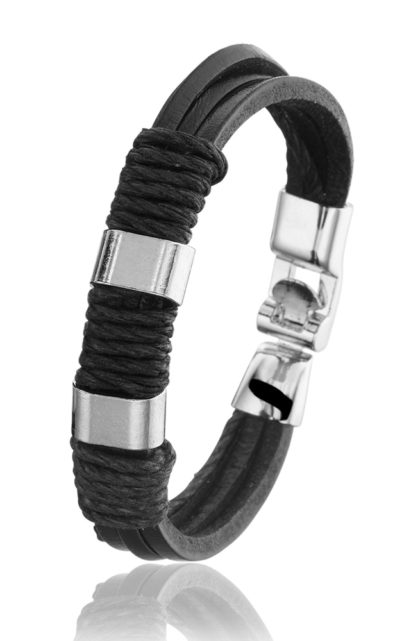 Montebello Armband Salsola - Zwart - Leer