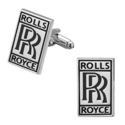 Rolls Royce - zilverkleurige metalen manchetknopen  Montebello
